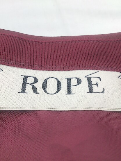 ◇ ROPE' ロペ バックジップ 膝丈 フレア スカート サイズ36 ボルドー レディース P_画像4