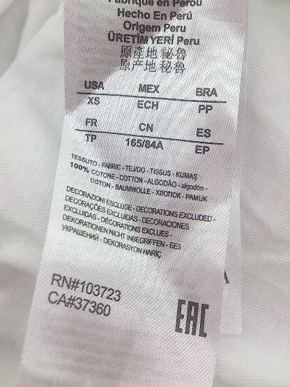 ◇ Armani Exchange Vネック 半袖 Tシャツ カットソー サイズXS ホワイト ブラック レディース P_画像5