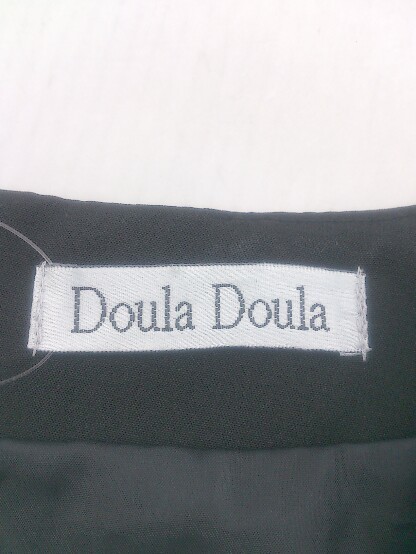 ◇ Doula Doula ドゥーラドゥーラ レース タック 五分袖 膝丈 ワンピース サイズL ブラック レディース P_画像4