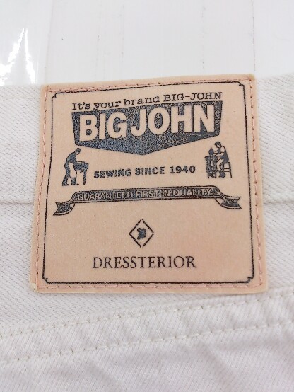 ◇ Big John× DRESSTERIOR コラボ ボタンフライ パンツ サイズ28-4 アイボリー レディース P_画像4