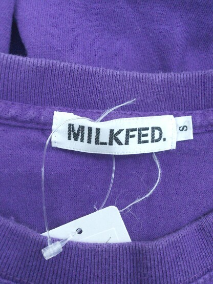 ◇ MILKFED. ミルクフェド ロゴ 半袖 Tシャツ カットソー サイズ S パープル レディース P_画像4