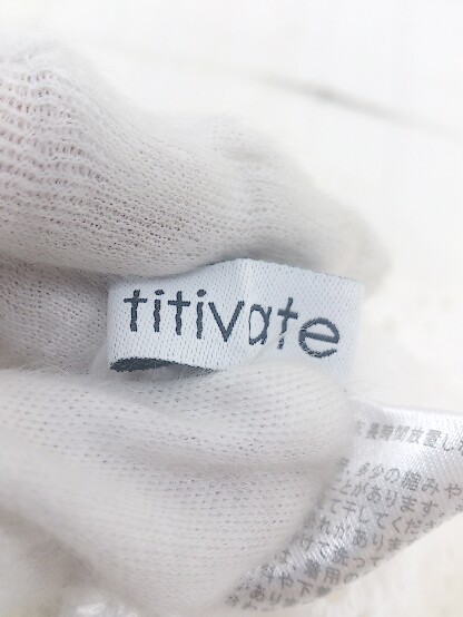 ◇ titivate ティティベイト 刺繍 スカラップ 五分袖 シャツ ブラウス サイズF オフホワイト レディース P_画像4