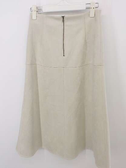 * NATURAL BEAUTY BASIC back Zip knees under height tight narrow skirt size XS beige lady's P