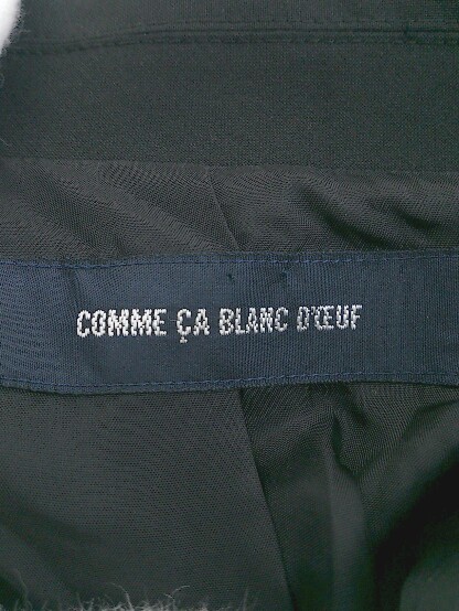 ◇ COMME CA BLANC D'OEUF コムサブロンドオフ マタニティ ウール100% 長袖 ジャケット サイズM ネイビー レディース P_画像4