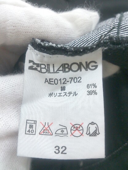 ◇ BILLABONG ビラボン ストレッチ ジーンズ デニム パンツ サイズ32 ブラック レディース P_画像5