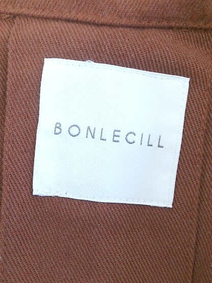 ◇ ●美品● ◎ BONLECILL ボンルシール タグ付 バックスリット リボン コート サイズF テラコッタ レディース P_画像4