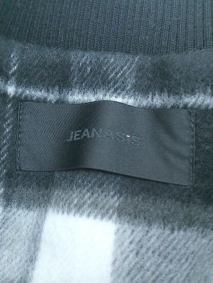 ◇ JEANASIS ジーナシス 切替 長袖 ジップアップ ジャケット サイズF ブラック ホワイト レディース P_画像4