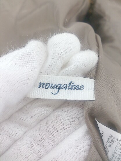 ◇ nougatine ヌガティーヌ フード付き ジップアップ 中綿 ジャケット ベスト サイズM ブラウン系 レディース P_画像4