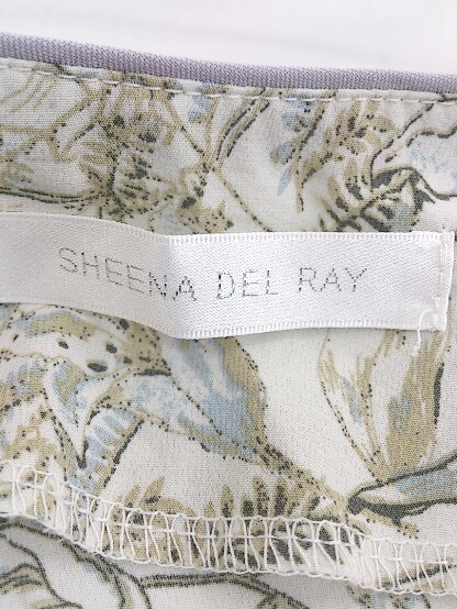 ◇ SHEENA DEL RAY シーナデレイ 花柄 半袖 ロング ワンピース サイズ4L ライトベージュ系 レディース Pの画像4