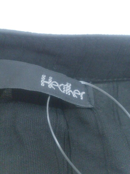◇ Heather ヘザー カシュクール 五分袖 ロング ワンピース サイズM ブラック レディース P_画像4