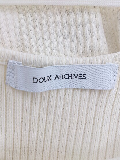 ◇ Doux archives ドゥアルシーヴ 長袖 膝下丈 ワンピース サイズF アイボリー系 レディース P_画像4