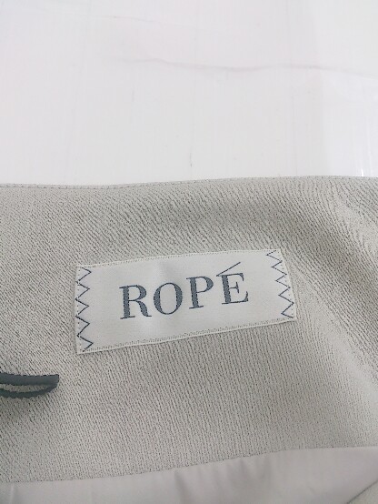 ◇ ROPE' ロペ サテン調 膝下丈 タイト ナロー スカート サイズ38 ベージュ レディース P_画像4