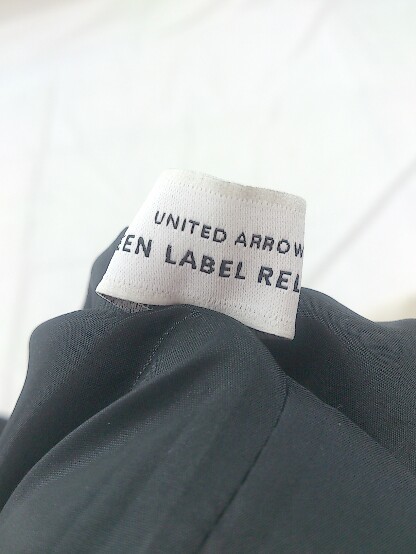 ◇ green label relaxing UNITED ARROWS 切替 長袖 膝丈 ワンピース サイズ36 ライトベージュ ブラック レディース P_画像4