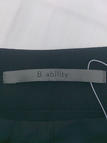 ◇ ◎ B ability ビーアビリティ BOSCH タグ付 定価 2.6万円 ワイド パンツ サイズ34 ネイビー レディース P_画像4