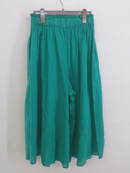 * SHARE PARK share park 7 minute height capri pants gaucho pants size 0 green group lady's P