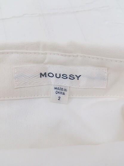 ◇ MOUSSY マウジー 長袖 ミニ シャツ ワンピース サイズ2 オフホワイト系 レディース P_画像4