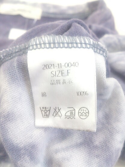 ◇ UNE MANSION ユヌマンション 半袖 Tシャツ カットソー サイズF パープル系 レディース P_画像5
