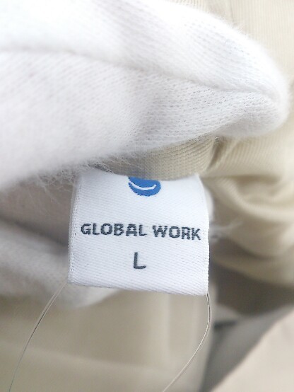 ◇ ◎ ●美品● GLOBAL WORK グローバルワーク ウエストゴム タック パンツ サイズL ベージュ レディース P_画像4