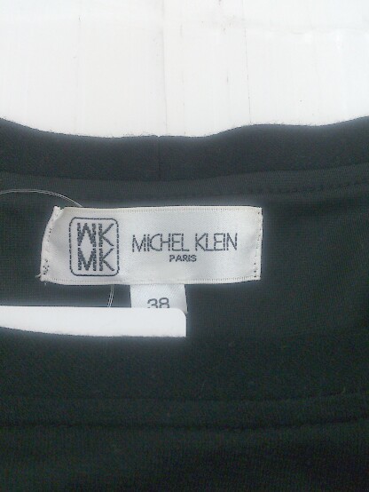 ◇ MICHEL KLEIN ミッシェルクラン 長袖 ミニ ワンピース サイズ38 ブラック レディース P_画像4