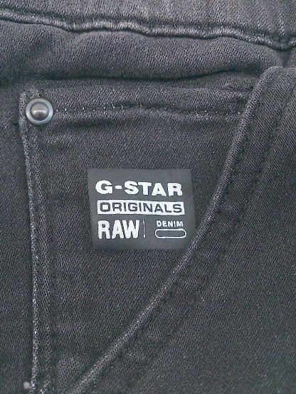 ◇ G-STAR RAW ジースターロー ウエストゴム ストレッチ デニム パンツ サイズ23/28 ブラック レディース Pの画像4