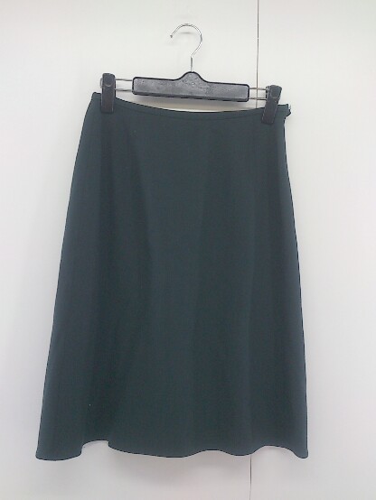 ◇ Calvin Klein カルバンクライン 膝丈 Aライン スカート サイズ9 ダークグリーン系 レディース P_画像1
