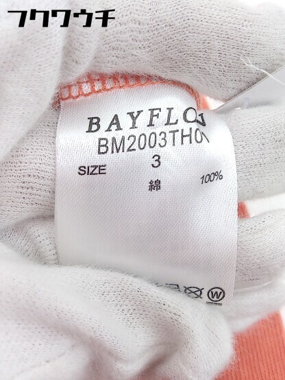 ◇ heavy weight BAYFLOW ベイフロー 半袖 Tシャツ カットソー サイズ3 オレンジ系 メンズ_画像5