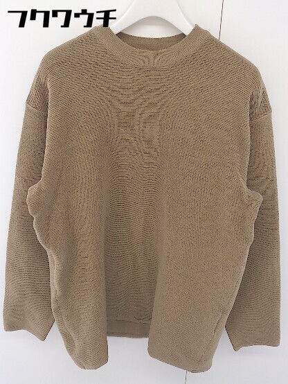 * green label relaxing UNITED ARROWS воротник-стойка длинный рукав вязаный свитер размер S Brown мужской 