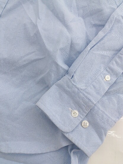 ◇ THE FABRIC ボタンダウン コットン100% 長袖 シャツ サイズM ブルー メンズ P_画像8