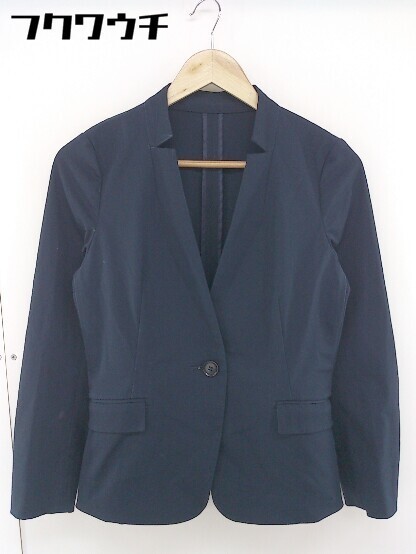 ◇ green label relaxing UNITED ARROWS シングル 1B 長袖 テーラードジャケット サイズ36 ネイビー レディース_画像1