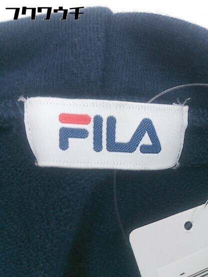 ◇ FILA フィラ 長袖 パーカー サイズL ネイビー系 レディース_画像4