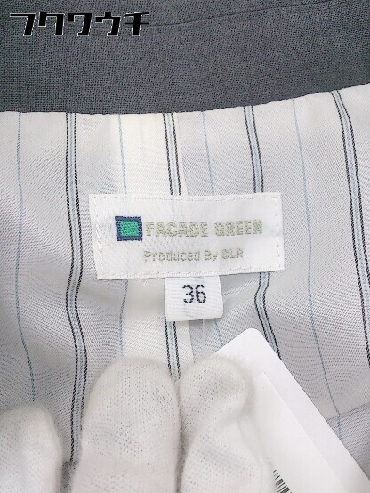 ◇ FACADE GREEN green label relaxing UNITED ARROWS 3B シングル 長袖 ジャケット サイズ36 グレー系 レディース_画像4