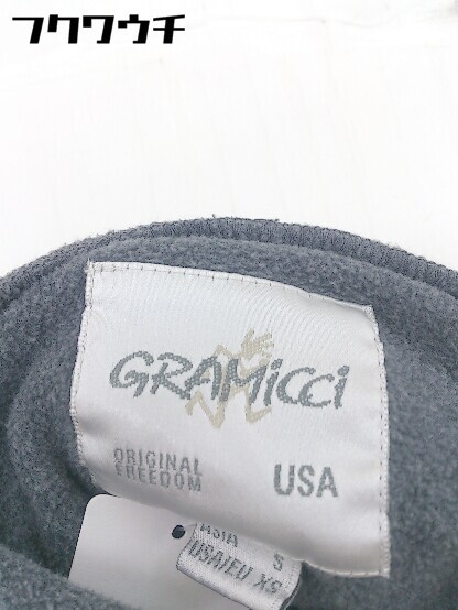◇ GRAMICCI グラミチ ワンポイント刺繍 フリース 長袖 プルオーバー パーカー サイズ S グレー レディース_画像4
