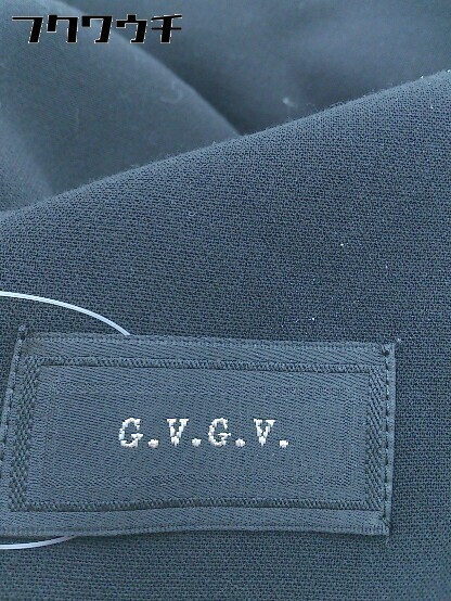 ◇ G.V.G.V. Vネック スリット 膝下丈 ワンピース ジャンパースカート サイズ 36 ブラック レディース_画像4