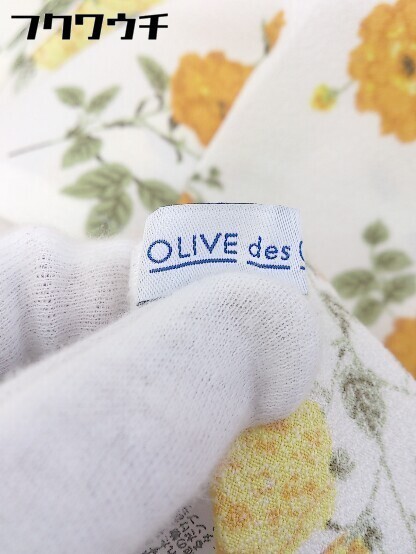 ◇ OLIVE des OLIVE オリーブ デ オリーブ 花柄 膝下丈 セットアップ 上下 サイズS ベージュ系 イエロー系 レディース_画像4