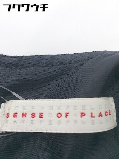 * SENSE OF PLACE by URBAN RESEARCHlinen. no sleeve Layered manner all-in-one size F navy series lady's 