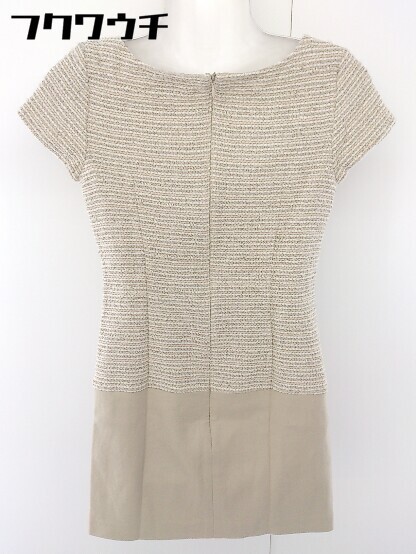 * UNTITLED Untitled back Zip switch short sleeves Mini One-piece size 1 beige lady's 