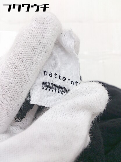 ◇ PATTERN TORSO antiqua リネン混 ウエストゴム ニット ロング フレア スカート サイズ F ブラック レディース_画像4