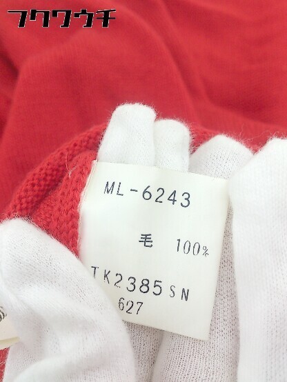 ◇ MASTERS マスターズ LADIES ゴルフウェア 長袖 ウール ニット セータ サイズM レッド レディース
