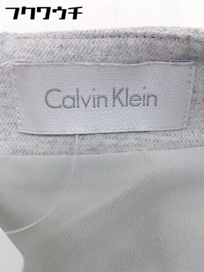 ◇ Calvin Klein カルバンクライン 膝下丈 フレア スカート サイズ6 ライトグレー レディース_画像4