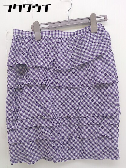 * * unused * * La TOTALITE regular price 1.4 ten thousand jpy knees height Layered tight skirt size 40 purple white lady's 