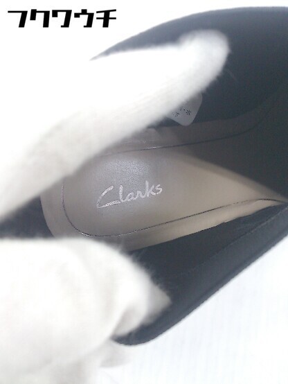 ◇ Clarks クラークス サイドゴア ショート ブーツ ブーティー サイズUK5D US7 1/2M ブラック レディース_画像5