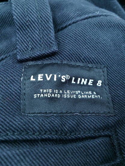 ◇ Levi's LINE 8 リーバイス カットオフ ワイド パンツ サイズW29 ブラック メンズ P_画像4