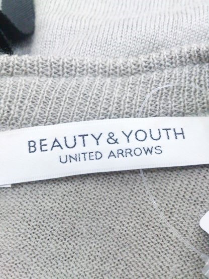 ◇ BEAUTY & YOUTH UNITED ARROWS 装飾 長袖 ニット セーター グレー レディース P_画像4