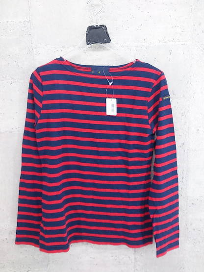 * Le Minor Le Minor France made border long sleeve cut and sewn size 1 navy red lady's 