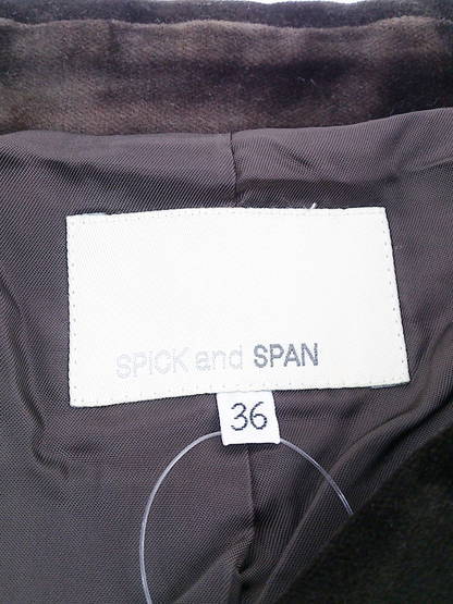 * Spick&Span Spick & Span велюр длинный рукав tailored jacket 36 Brown женский 