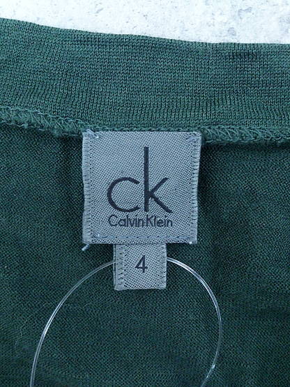 ◇ Calvin Klein カルバンクライン 長袖 Tシャツ カットソー サイズ4 ダークグリーン系 レディース_画像4