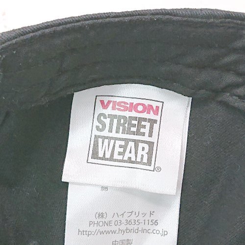 ◇ VISION STREET WEAR ビジョン ストリート ウェア 調整可能 ロゴ カジュアル キャップ ブラック サイズFREE メンズ E_画像6