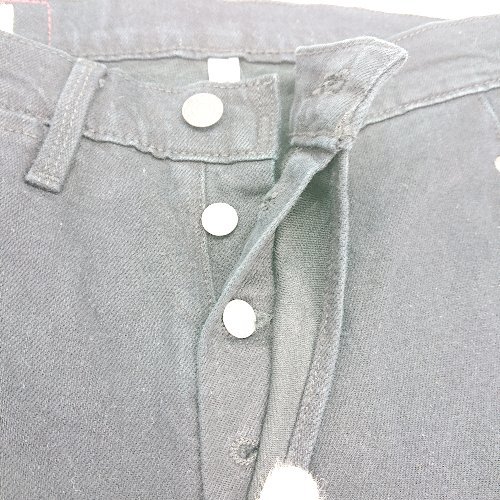 ◇ LEVIS PREMIUM ボタンあり ポケットあり 無地 シンプル ジーンズ 表記なし ブラック メンズ E_画像4