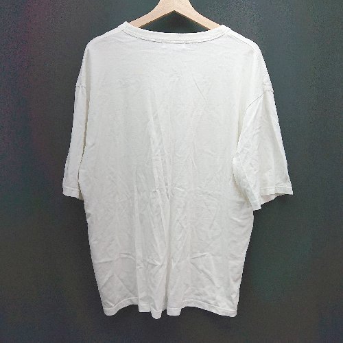 ◇ ライトオン ロゴプリント 大きめ カジュアル 半袖 Tシャツ サイズXL ホワイト メンズ E_画像2