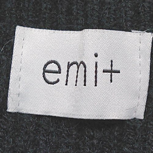 ◇ emi+ エミプラス クルーネック シンプル ニット ノースリーブ ロング ワンピース サイズ表記なし ブラック レディース E_画像3
